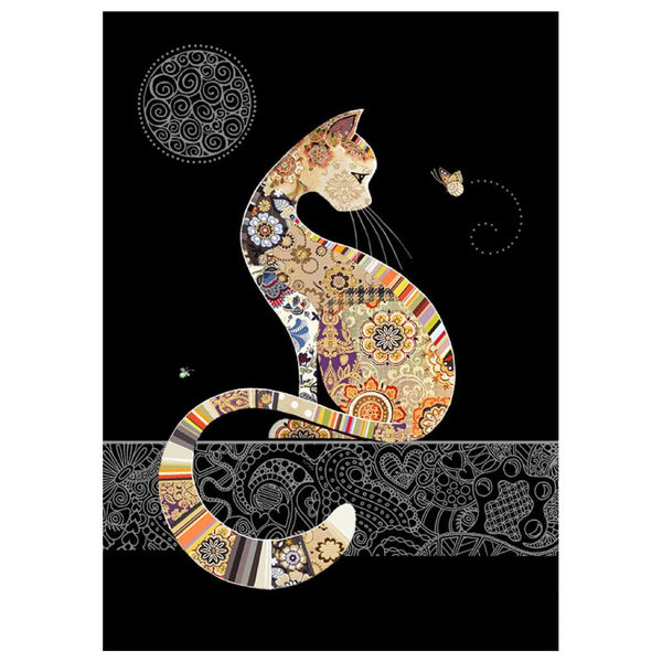 Bug Art Decorative Cat Greetings Card