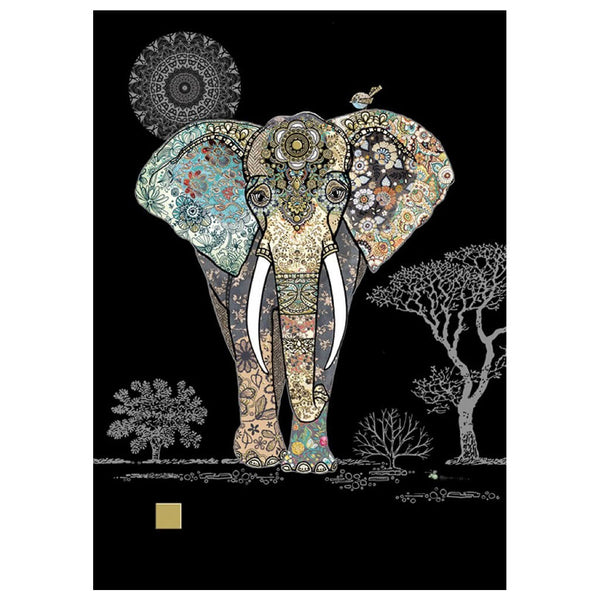 Bug Art Decorative Elephant Greetings Card