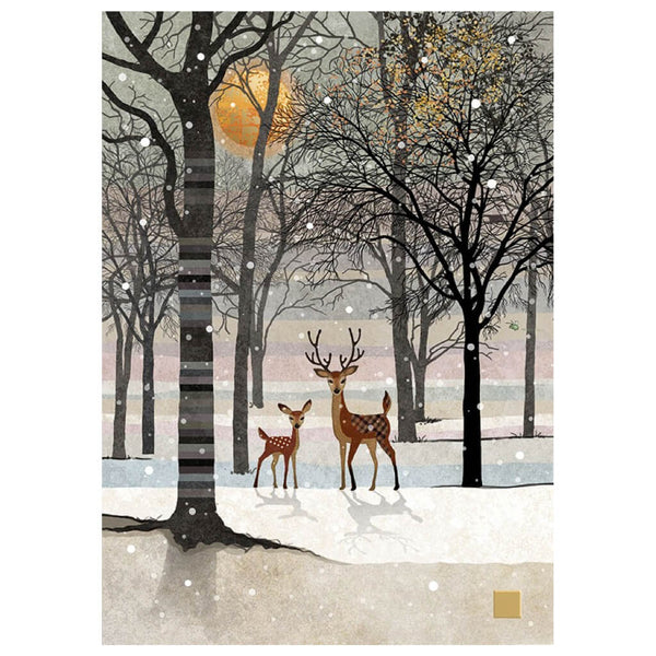 Bug Art Forest Deer Christmas Card