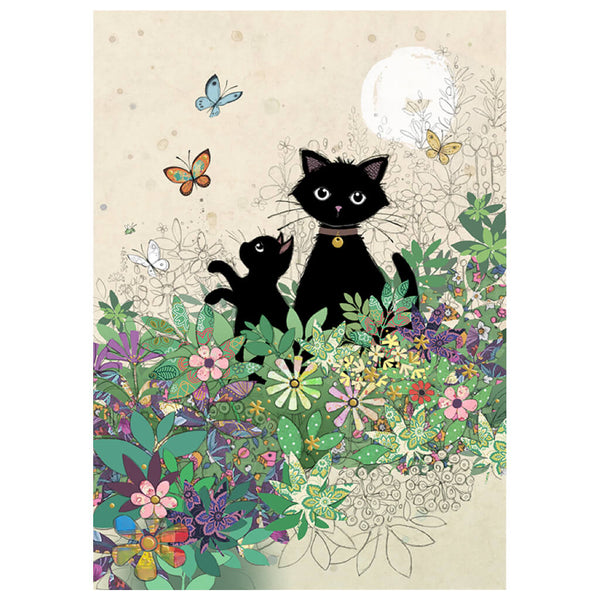 Bug Art Garden Kitties Greetings Card
