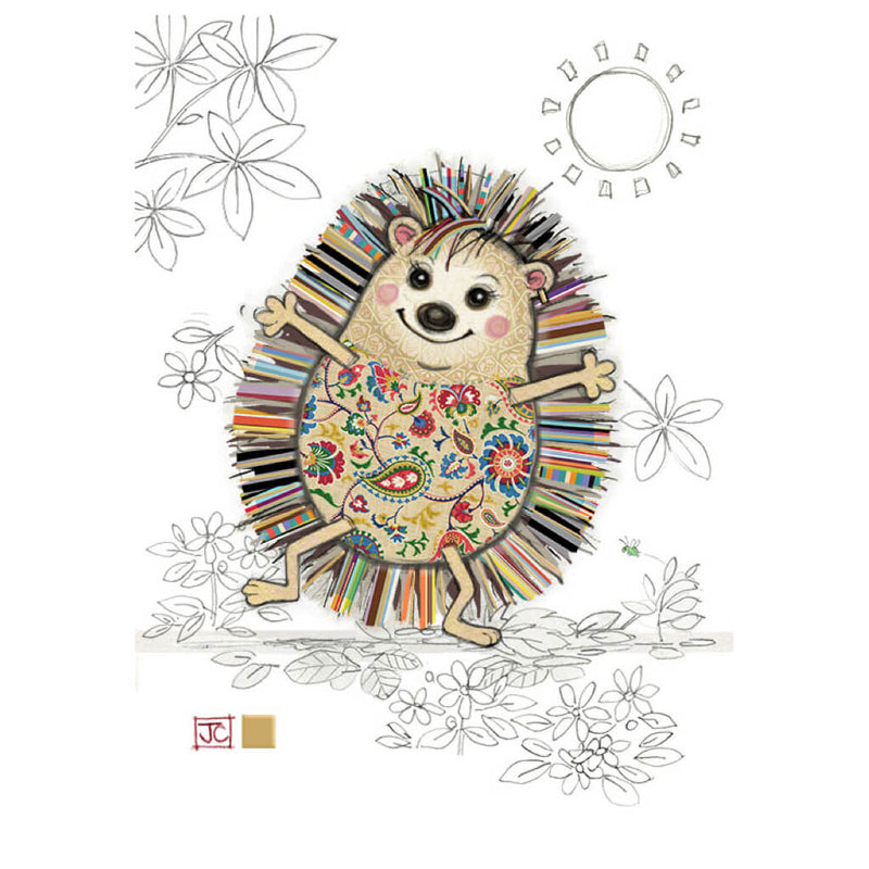 Bug Art Hattie Hedgehog Greetings Card