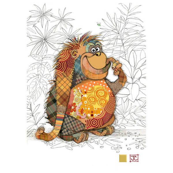 Bug Art Obi Orangutan Greetings Card