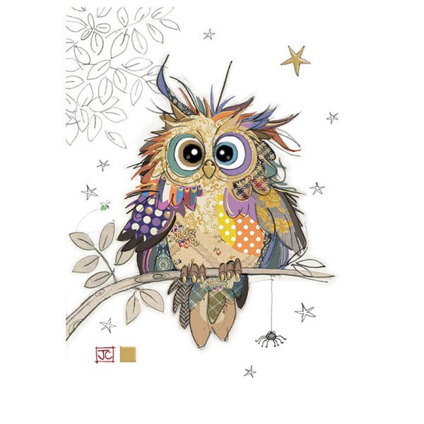 Bug Art Otto Owl Greetings Card