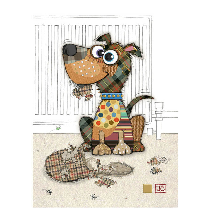 Bug Art Patches Puppy Greetings Card