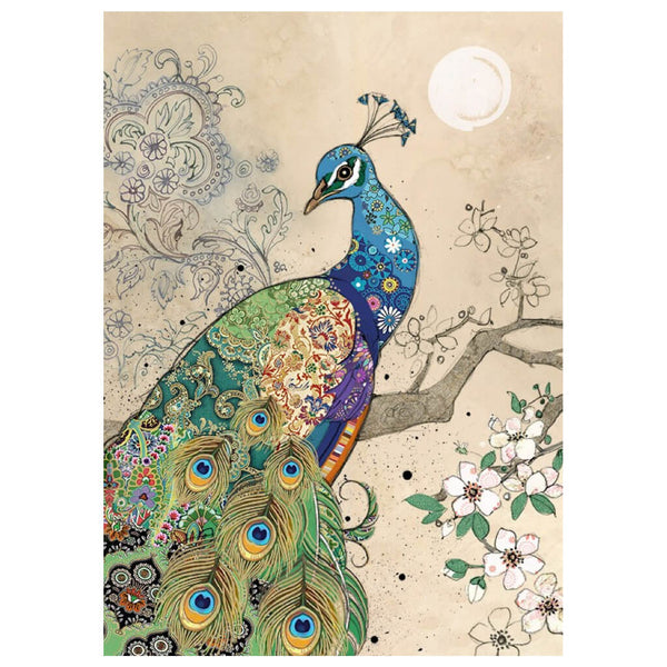 Bug Art Peacock Greetings Card