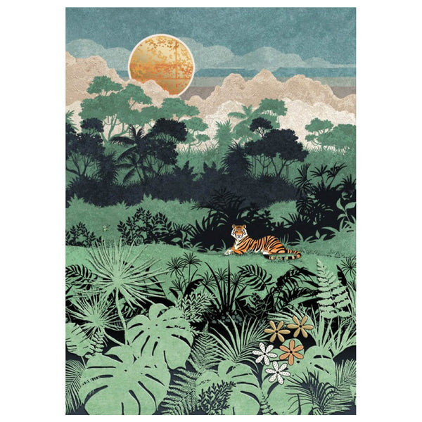 Bug Art Tiger Jungle Greetings Card