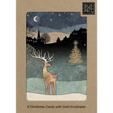 Bug Art Town Stag Christmas Card