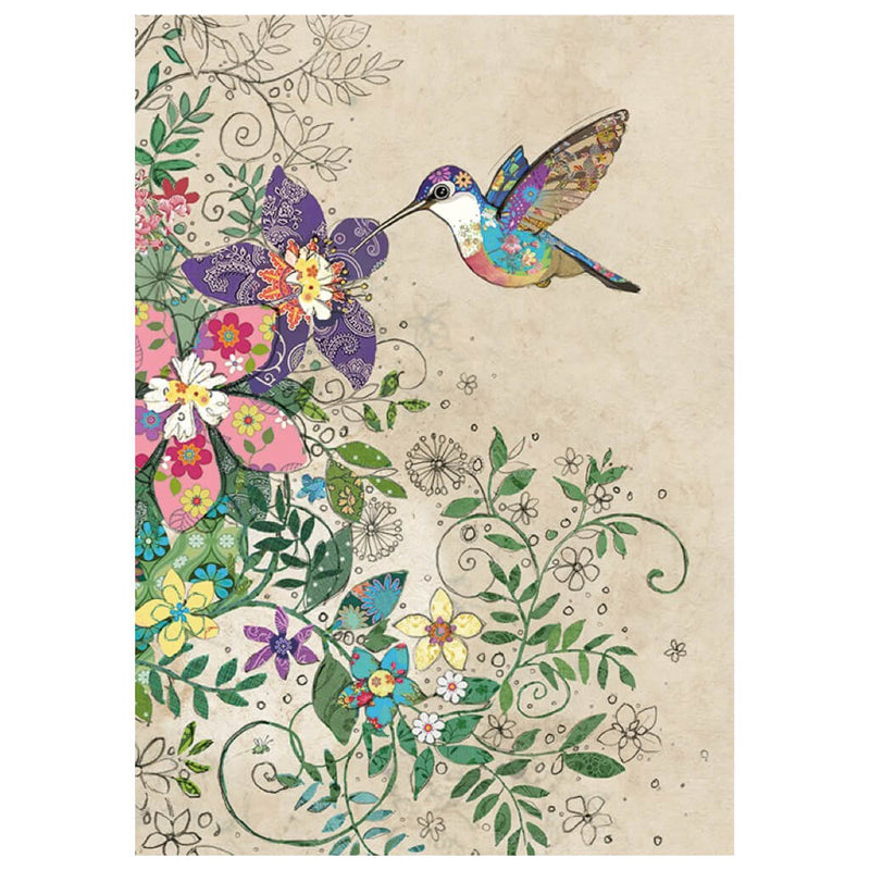 Bug Art Tropical Hummingbird Greetings Card