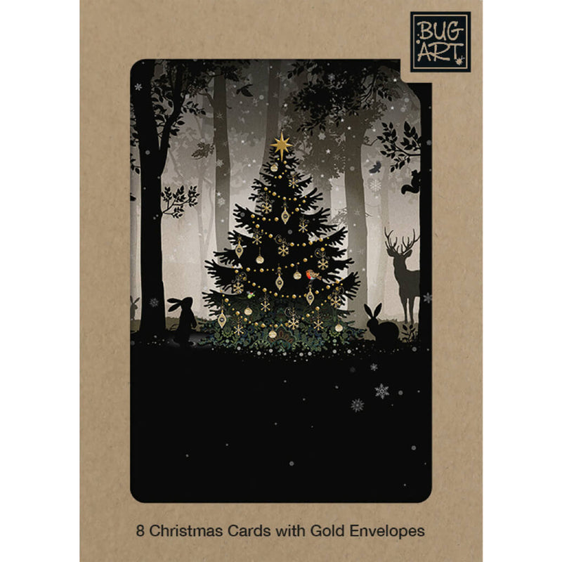 Bug Art Woodland Gathering Christmas Card