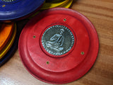 Coloured Round Wooden Incense Holder - Buddha
