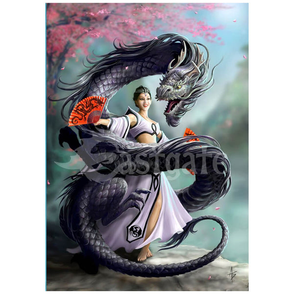 Dragon Dancer Greetings Card by Anne Stokes