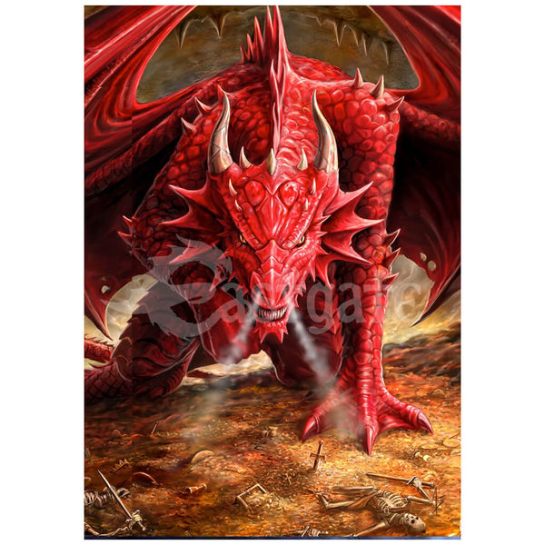 Dragons Lair Greetings Card by Anne Stokes