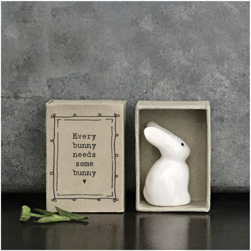 East of India Matchbox Porcelain Bunny