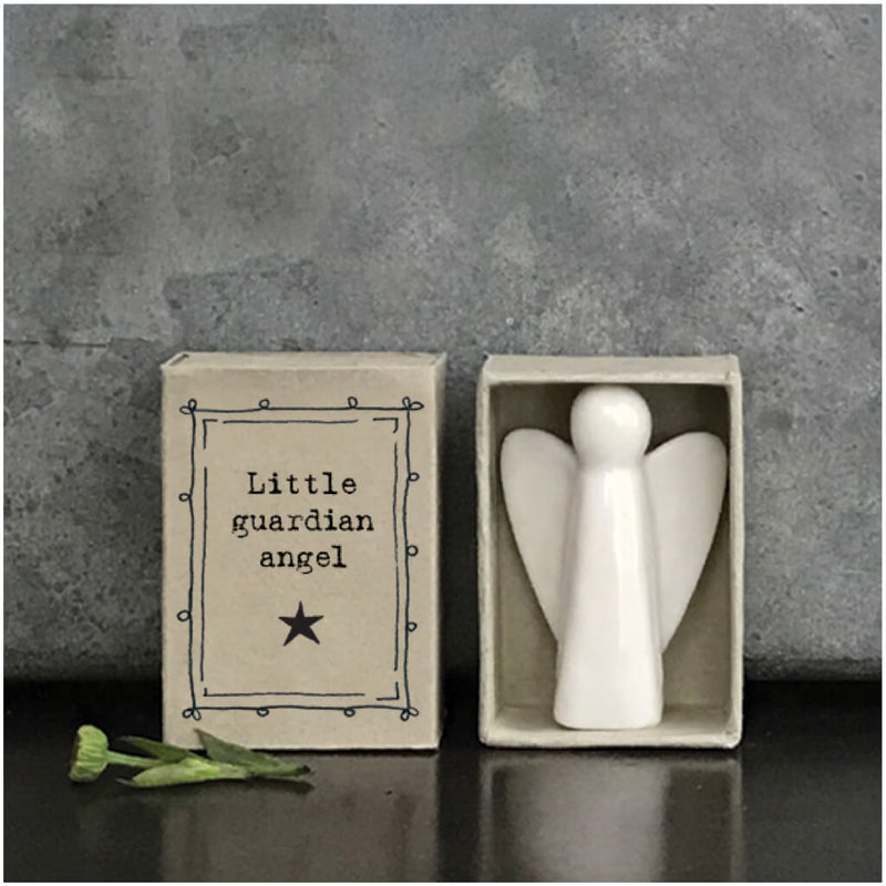 East of India Matchbox Porcelain Angel - Guardian Angel