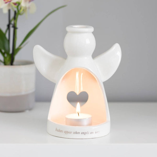 Guardian Angel Tea light Holder - Feathers Appear
