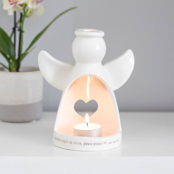 Guardian Angel Tea light Holder - Protect The Ones We Love
