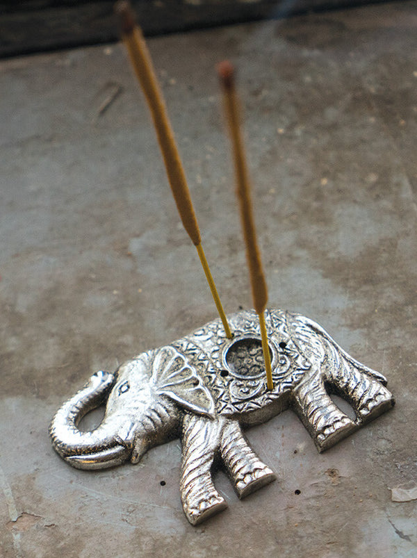 Metal Elephant Incense Holder
