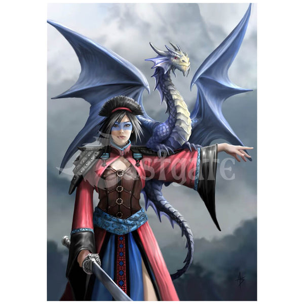 Look to the East Greetings Card by Anne Stokes
