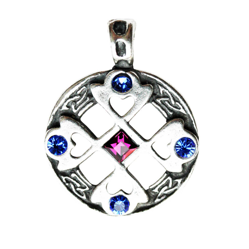 Nordic Lights Celtic Cross Heart Pendant