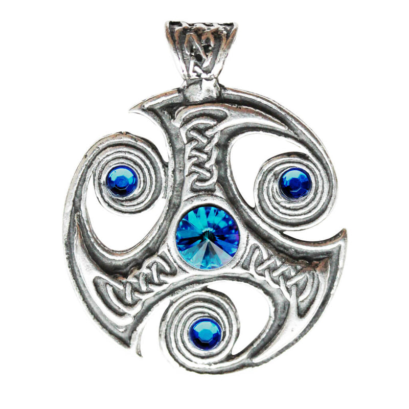 Nordic Lights Jewelled Trefot Pendant with Pouch