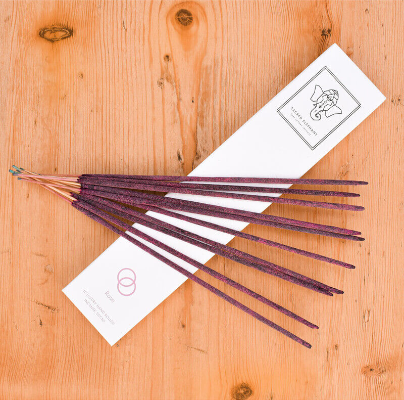 Sacred Elephant Rose Pure Luxury Incense Sticks