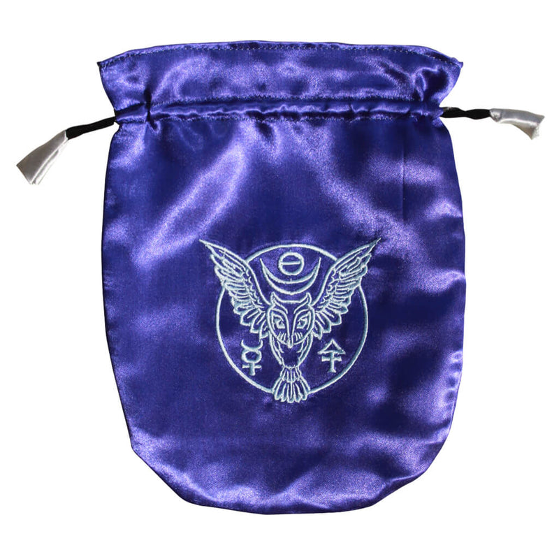 Satin Rune Owl Tarot Bag