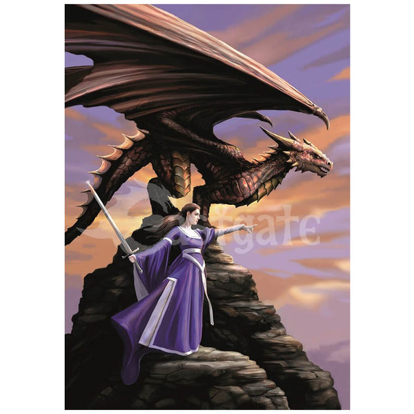 The Sentinel Greetings Card by Anne Stokes