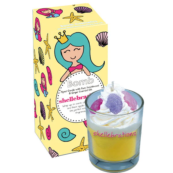 Shellebrations Piped Candle by Bomb Cosmetics