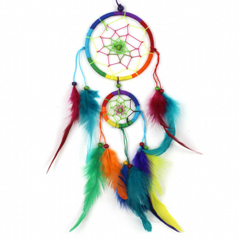 Small Bright Rainbow Dreamcatcher