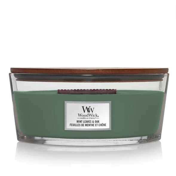 WoodWick Ellipse Candle Mint Leaves & Oak