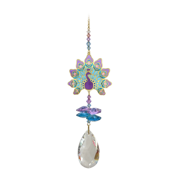 Window Jewels Purple Peacock Sun Catcher