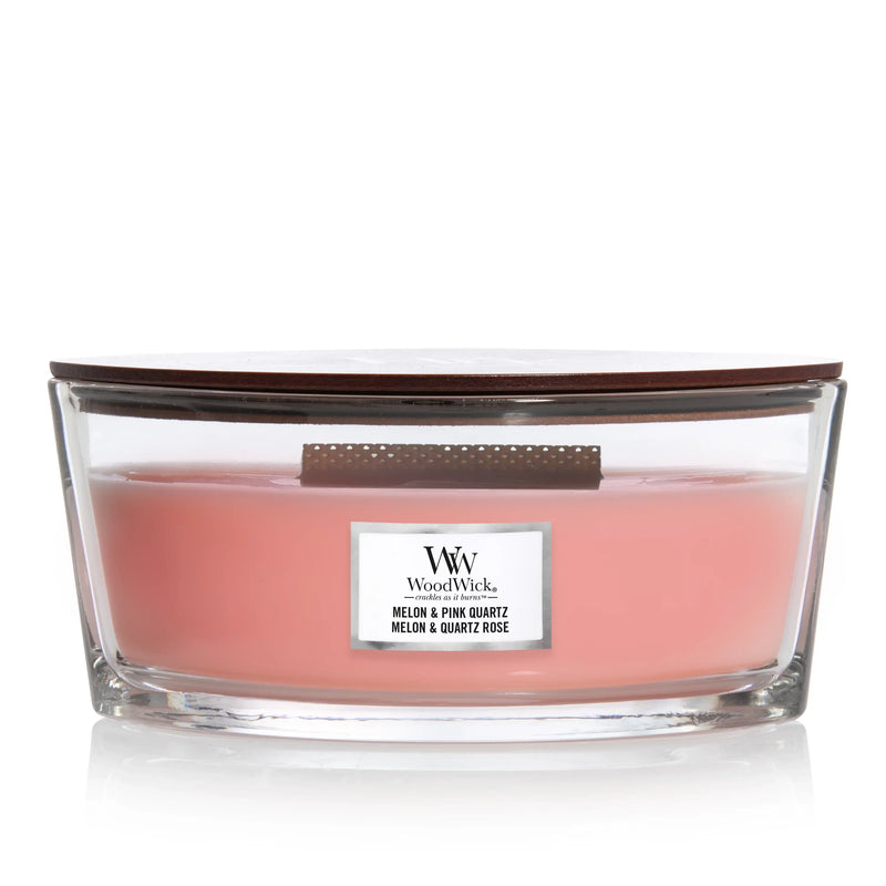 Woodwick Ellipse Candle Melon & Pink Quartz