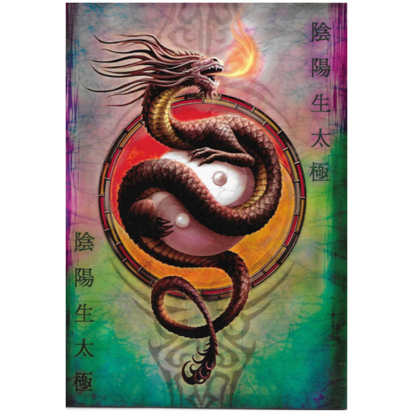 Yin Yang Protector Greetings Card by Anne Stokes