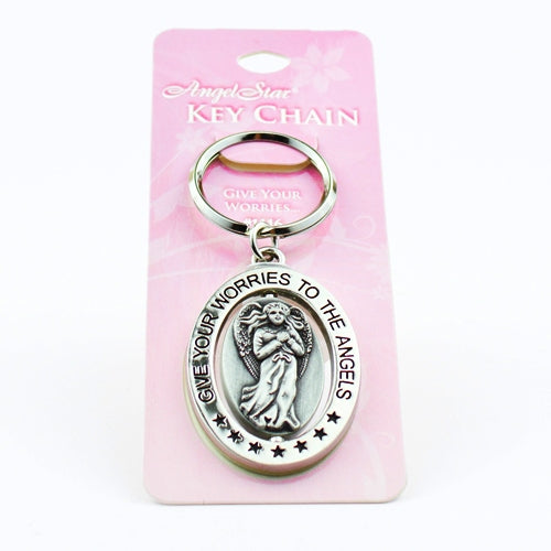 Angel Keyring - Give Your Worries To The Angels