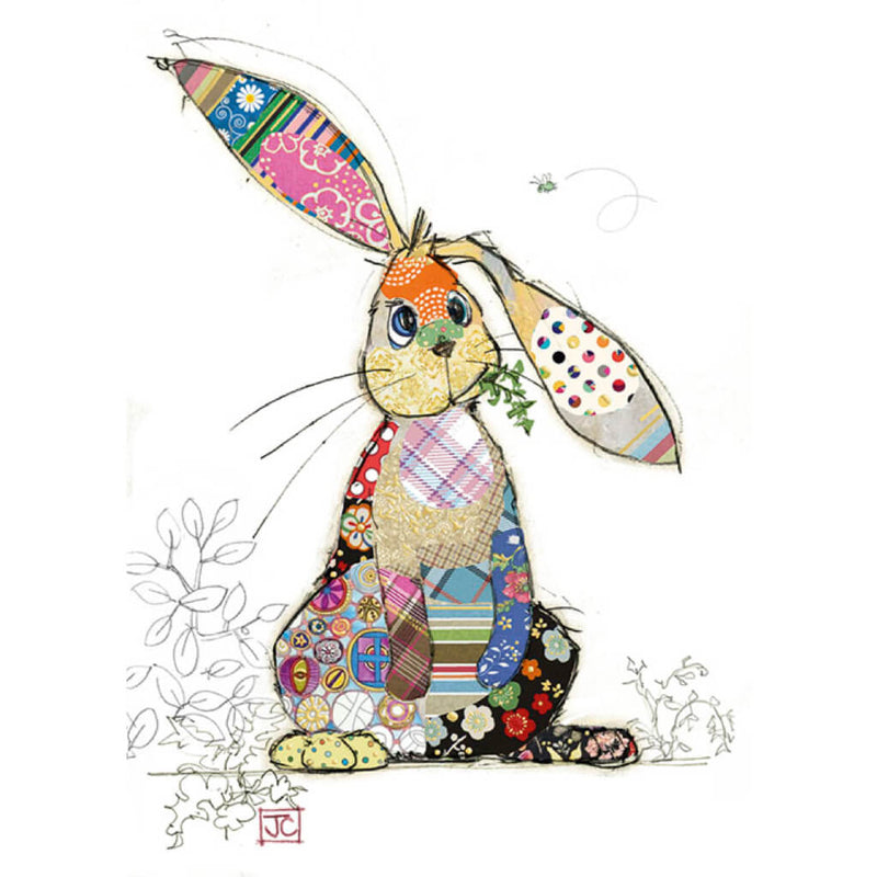 Bug Art Binky Bunny Greetings Card