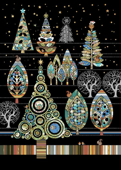 Bug Art Christmas Forest Christmas Card