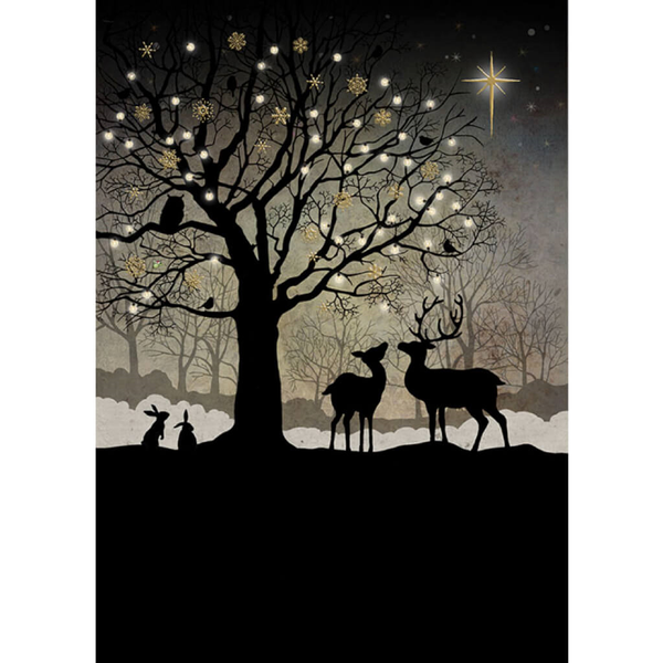 Bug Art Christmas Woodland Christmas Card