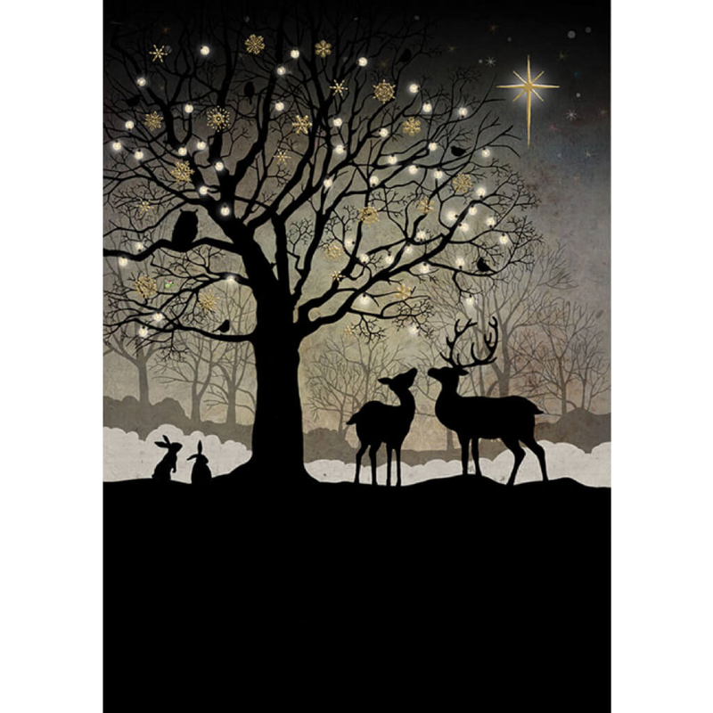 Bug Art Christmas Woodland Christmas Card