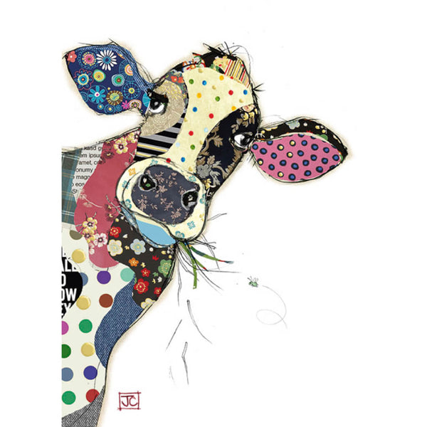 Bug Art Connie Cow Greetings Card