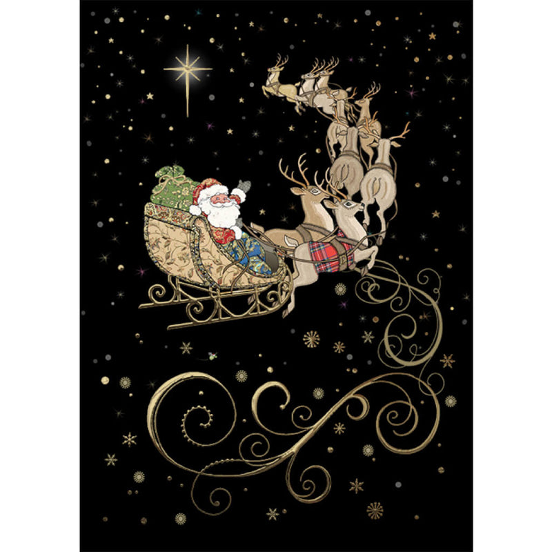 Bug Art Santa's Team Christmas Card