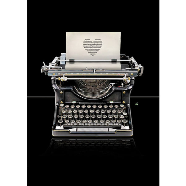 Bug Art Typewriter Greetings Card