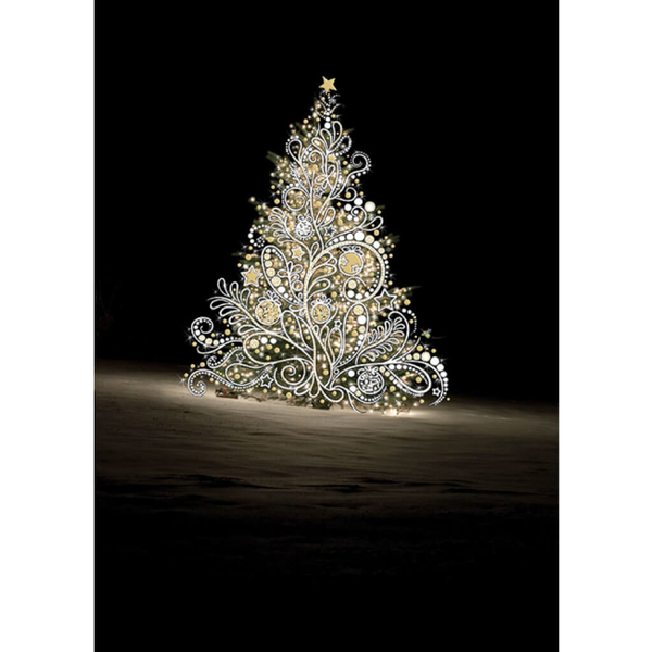 Bug Art White Tree Christmas Card