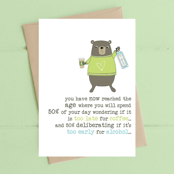 Coffee & Alcohol Greeting Card