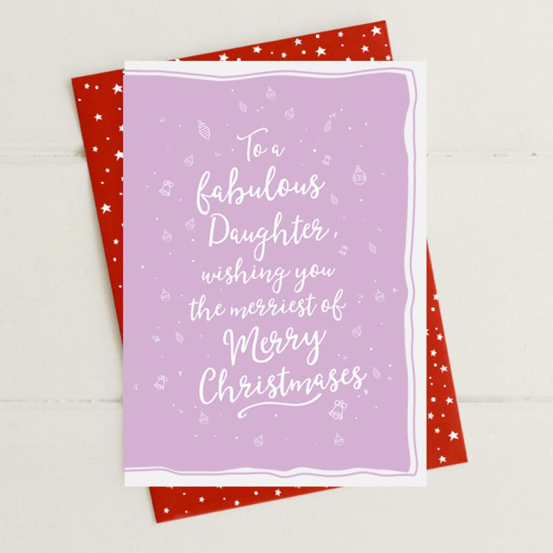 Daughter Wishing You The Merriest Christmas Greeting Card