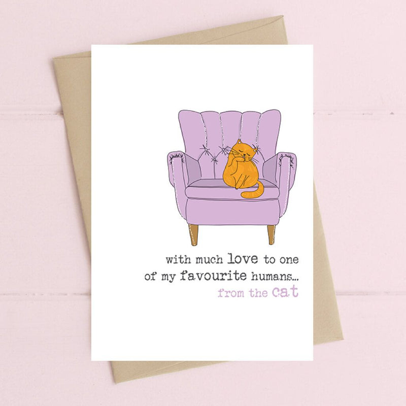 Favourite Human - From The Cat Greeting Card