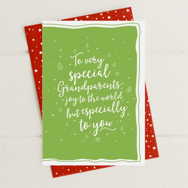 Grandparents Joy To The World Greeting Card