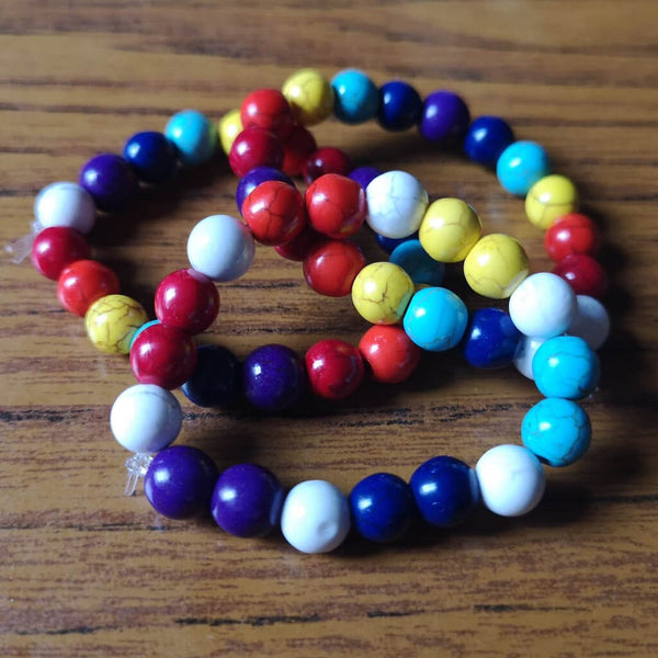 Kids Rainbow Bead Bracelet