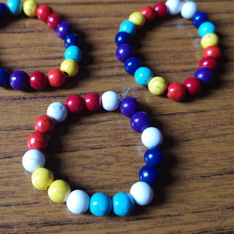 Kids Rainbow Bead Bracelet