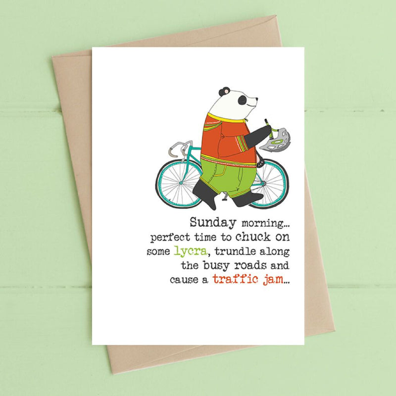 Lycra & Traffic Jams Greeting Card