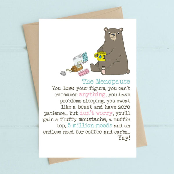 Menopause Moustache Greeting Card